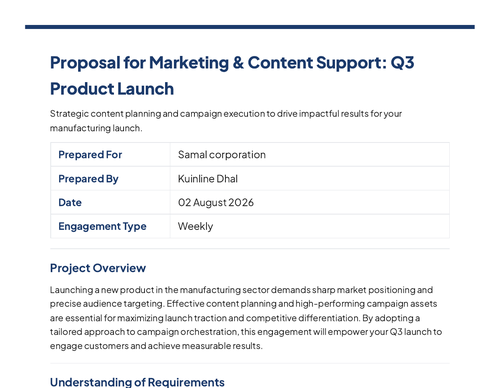 Corporate proposal template